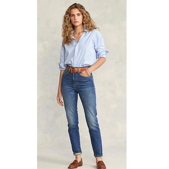Polo Ralph Lauren Callen High Rise Slim Jeans Women's Size 30 Button Fly - Picture 1 of 12